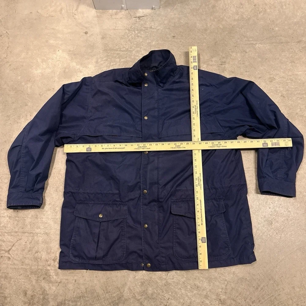 Eddie Bauer Mountain Parka Jacket Mens XXL Blue Wool Lined Vintage Outdoors